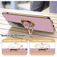 thumbnail image 2 of for Samsung Galaxy Note 20 5G Case with 1 Screen Protector, Built-in 360° Rotation Ring Holder Magnetic Stand, Luxury Shiny Plating Edge Shockproof Electroplated Protective Cover (Purple), 2 of 6