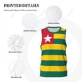 thumbnail image 4 of Togo Flag Men Basketball Sports Jersey Running Fitness Multifunction Sleeveless tshirt Exclusive Custom Name Nunber, 4 of 10