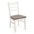 thumbnail image 2 of Dean Dining Chair Set of 2, Ladderback Design, White Mahogany Wood, 2 of 10