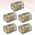 thumbnail image 2 of 5 piezas de plástico Pirate Treasure Box de cofre de joyería Vintage Organizador Transparente Moned Storage Favors For Kids Pirate Play Juego sin monedas, 2 of 5