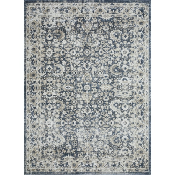 Loomaknoti Kehleigh Otindas 9' x 12' Blue Oriental Indoor Area Rug