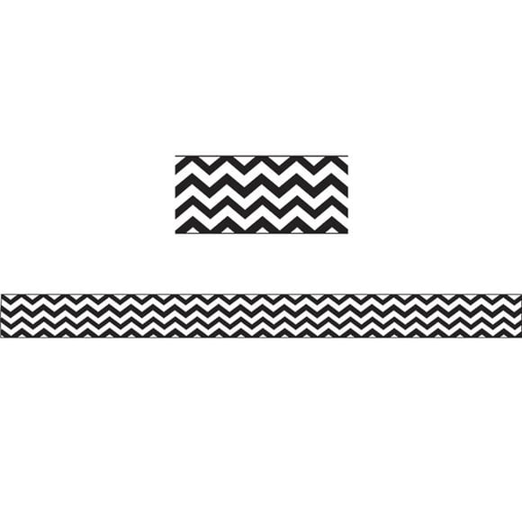 Magnetic Magi-Strips, Black Chevron - Pack of 6