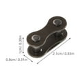thumbnail image 2 of Worgeous 80 Pcs  Bicycle Chain Link Single Speed Connector Metal Bike Link Single Speed Chain Connectors Reusable Chain Connecting Link For Quick Joint Coupling Dark Brown, 2 of 8