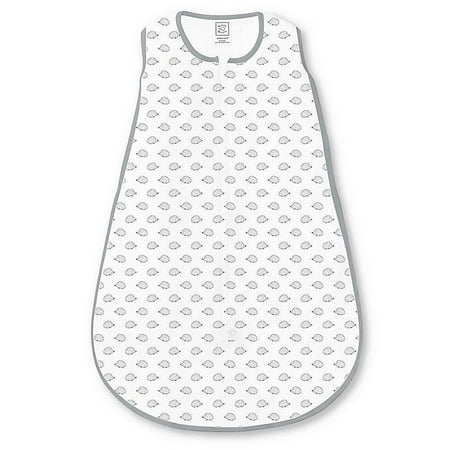 UPC: 0817606020680 | SwaddleDesigns zzZipMe Size 6-12M Tiny Hedgehog Sack in White/Grey