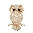 thumbnail image 1 of Pretty Rhinestone Owl Brooches Pin Gold Plated Opal Silver brooches Pins Brooch Scarf Clips Jewelry, 1 of 1