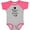 Baseball Heather and Hot Pink, variant on Inktastic Halloween Mama's Little Vampire Boys or Girls Baby Bodysuit