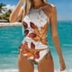 thumbnail image 2 of MKLEKYY Trajes De Baño Mujer Dos Piezas Women'S Fashion Summer Maple Leaf Day Print Sexy Lace Up Two Piece Swimsuit, 2 of 5