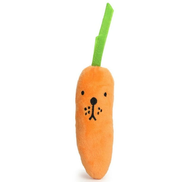 stuffed carrot dog toy