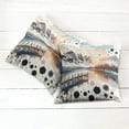 thumbnail image 5 of Ambesonne Lake Throw Pillow Cover Pack of 2, Mountain and Paint Splatter, 2 Pcs-28"x28", Peach and Pale Slate Blue, 5 of 5