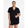 thumbnail image 2 of Joyspun Women’s Sleep Ribbed Modal Notch Top and Shorts Set, 2-Piece, Size XS-XL, 2X-3X, 2 of 6