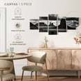 thumbnail image 4 of Elephant Stock Bw Monument Valley National Park Wall Art - Horizontal Multi Panel Canvas - 5 Pieceliving Room Wall Decor - Photography Nature Multi Panel - Black And Gray Decor - 29" x 12", 4 of 4
