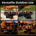 thumbnail image 6 of 24 Inch Fire Pit for Outside Outdoor Wood Burning Firepit Bowl Heavy Duty Steel Bonfire Pit for Patio Backyard Camping Deck with Spark Screen, Log Grate & Poker, 6 of 6