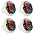 thumbnail image 2 of 4 Pcs Parrot Knobs for Kitchen Cabinet Cupboard Dresser Bookcase Drawer Pulls Handles Round Home Decor, 2 of 8