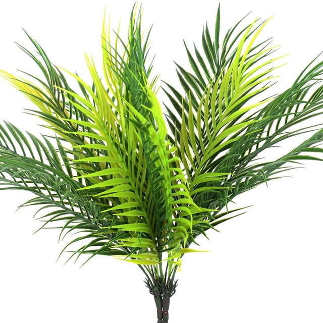 Paquete de 2 hojas de árboles artificiales, plantas tropicales, plantas de fronda falsas, plantas artificiales, flores verdes para el hogar, cocina, arreglos de fiesta, decoraciones de boda Zhivalor CZJJ-HQ4