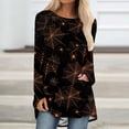 thumbnail image 3 of Blusa suelta informal de manga larga con cuello redondo para mujer, camisas con estampado de Halloween Fridja  czfsfas3045, 3 of 5