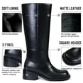 thumbnail image 2 of VBDB Women's Knee High Boots Chunky Block Heel Long Boots Square Toe Low Heel Boots for Women, 2 of 6
