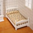thumbnail image 3 of LeeQinersw 1:12 Scale Miniature Single Bed Grils Gifts Bedroom Model Educational Toys Supplies Living Room Country Style Doll House Furniture Decor, 3 of 8