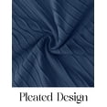 thumbnail image 5 of Merokeety Womens Summer Dresses Pleated Square Neck Cocktail Work Midi Dress Navy s, 5 of 9