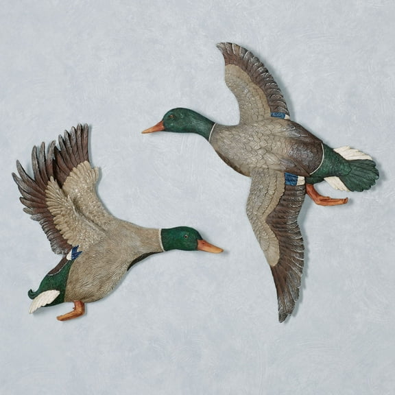 Magnificent Mallard Duck Wall Art Multi Warm Set of Two 2