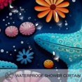 Colored Starfish Shower Curtain for Bathroom, Aesthetics Patterns