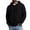 Black, variant on Unisex Leisure Sports Hooded Hoodie Jacket with Pockets - Black L