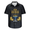 thumbnail image 5 of Bzhegqhd Men's Fashion Casual Hanukkah Printed Shirt Short Sleeve Button Up Short Sleeve Lapel Shirt, 5 of 5