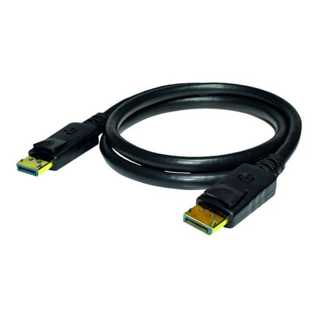 6 Display Port Male To Male Cable Black