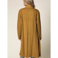 thumbnail image 3 of Made by Johnny Women's Casual Cozy Braided Open Front Long Pocket Cardigan Sweater S MUSTARD, 3 of 6