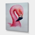 thumbnail image 3 of Abstract Portrait of Pink Flamingo IV 8 in x 12 in Painting Canvas Art Print, by Designart, 3 of 4