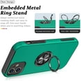 thumbnail image 5 of Shockproof Case for iPhone 11 6.1 inch, [Built-in Camera Cover] Military Grade Phone Case Cover with Embedded Metal Ring Stand Kickstand [Support Magnetic Car Holder] for iPhone 11, Green, 5 of 13