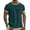 Dark Green, variant on Men's Textured Crew Neck Short Sleeve Soft Breathable Top Navy XL
