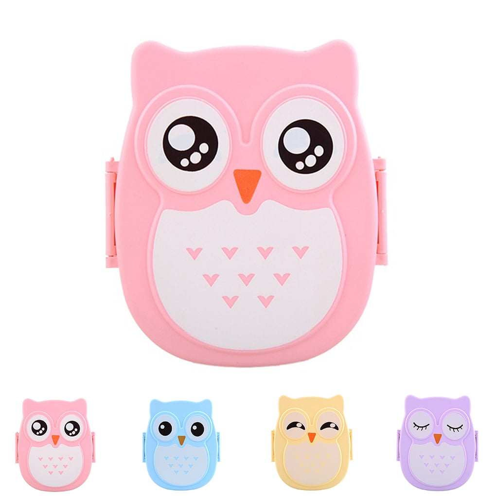 1000ml Cute Owl Students Bento Lunch Box Food Container with Fork and Spoon  - China Plastic Lunch Box and Lunch Box price
