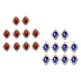 thumbnail image 2 of 20 botones planos con diamantes de imitación para decorar ropa de boda. rojo azul oscuro, 2 of 6