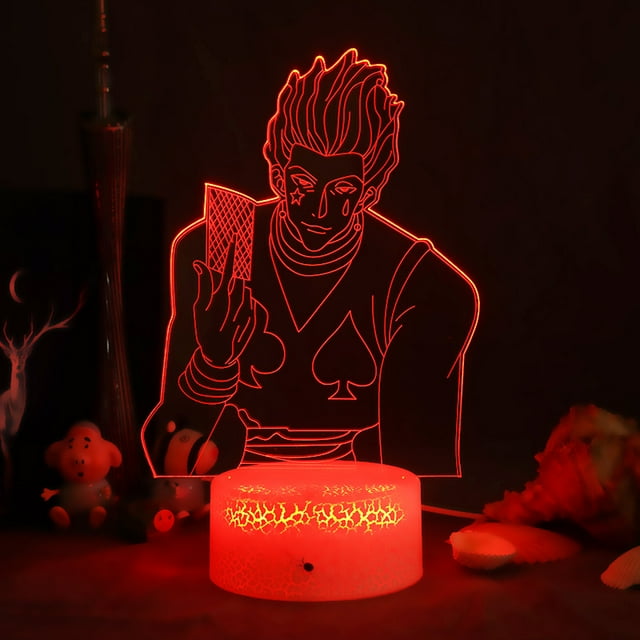 Luz nocturna LED 3D Hunters Hunters Hisokas que cambia de color