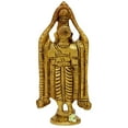thumbnail image 2 of Ashopi Decor Tirupati Balaji/Brass Lord Sri Venkateswara, Incarnation of Lord Vishnu Religious Sculpture for Blessing,Health &Wealth Decorative Showpiece - 14 cm (Brass, Yellow), 2 of 4