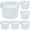 White, variant on Food Storage Containers, 6 Pack 200ml Freezer Storage Containers with Twist Top Lids, Leakproof, BPA Free, Microwave & Dishwasher Safe Takeout Container - Ideal for Soup and More
