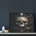 thumbnail image 3 of Fuzoiu Gold Pattern Skull Print Canvas Wall Art for Bathrooms,Wall Decor for Bedroom,Framed Artwork for Wall,Modern Wall Decorations Prints Picture for Kitchen Home, 3 of 6