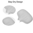 thumbnail image 4 of Soap Dish Soap Cleaning Storage Keep Soap Dry for Home Bathroom Kitchen Silicone Gray 14.5x11.3cm, 4 of 6