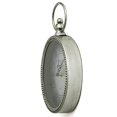 thumbnail image 2 of Stratton Home Decor S09595 Antique Silver Oval Wall Clock, 2 of 6