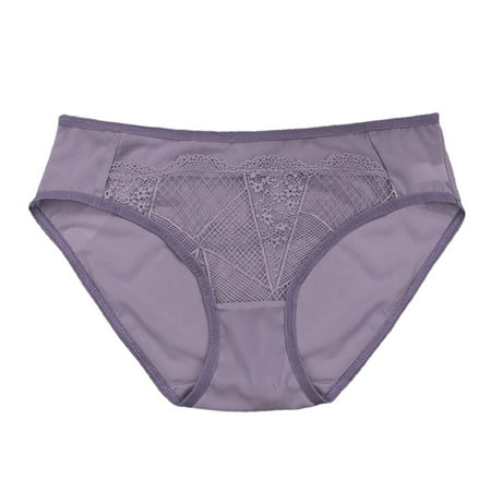 

Wotryit Panties for Women Womens Lace Thin Ribbon Hollowt And Raise The Pure Brief Panties Underwear Women PP2 One Size