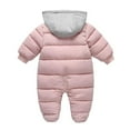 thumbnail image 2 of Hzgobj Baby Boy Snowsuit Infant Girl Winter Clothes Toddler Jumpsuit Coat Jacket Outfit Hoodied Baby Boys Hooded Romper Winter Clothing Set Snowsuit With Gloves Jumpsuit Outfits, 2 of 9