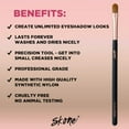 thumbnail image 2 of Skone Cosmetics Small Creme Makeup Brush - Luxe Premium Rose Gold and Synthetic Black Small Creme Brush Used To Blend Foundation - Professional Grade Nylon Small Creme Make Up Brush - Precision Eye Br, 2 of 4