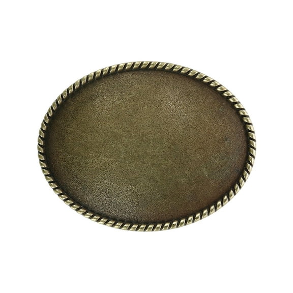 CTM Blank Oval Belt Buckle with Edge Detail
