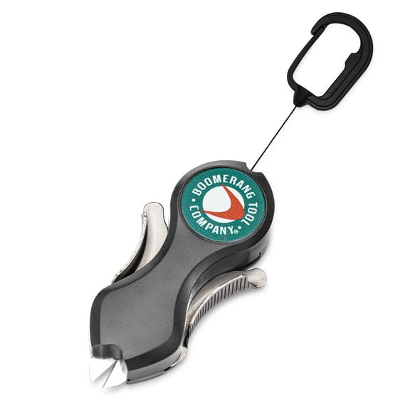Boomerang Tool Company Gray Original Snip Stainless Steel Fishing Line Cutter with Carabiner