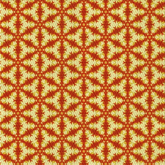 Ahgly Company Indoor Square Patterned Bold Yellow Area Rugs, 8' Square