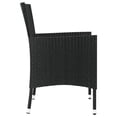 thumbnail image 3 of vidaXL Garden Chairs with Cushions 4 pcs Poly Rattan Black, 3 of 5