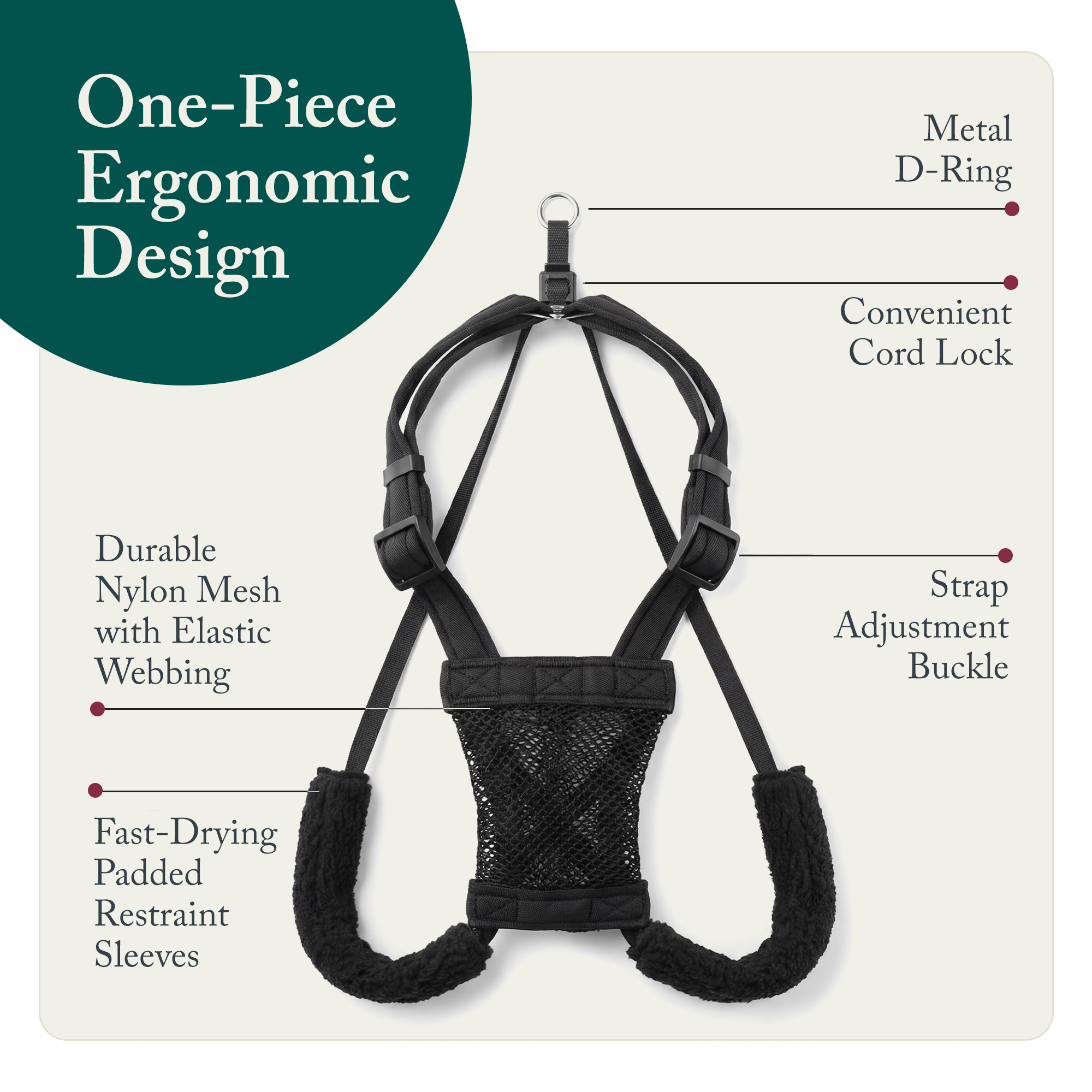 Yuppie Puppy No Pull Dog Harness, Black, Small photo 6