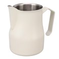 thumbnail image 2 of Jarra de leche de acero inoxidable 304 con boquilla y escala para café con leche, para el trabajo y la oficina, color blanco mate, 350 ml, 2 of 14