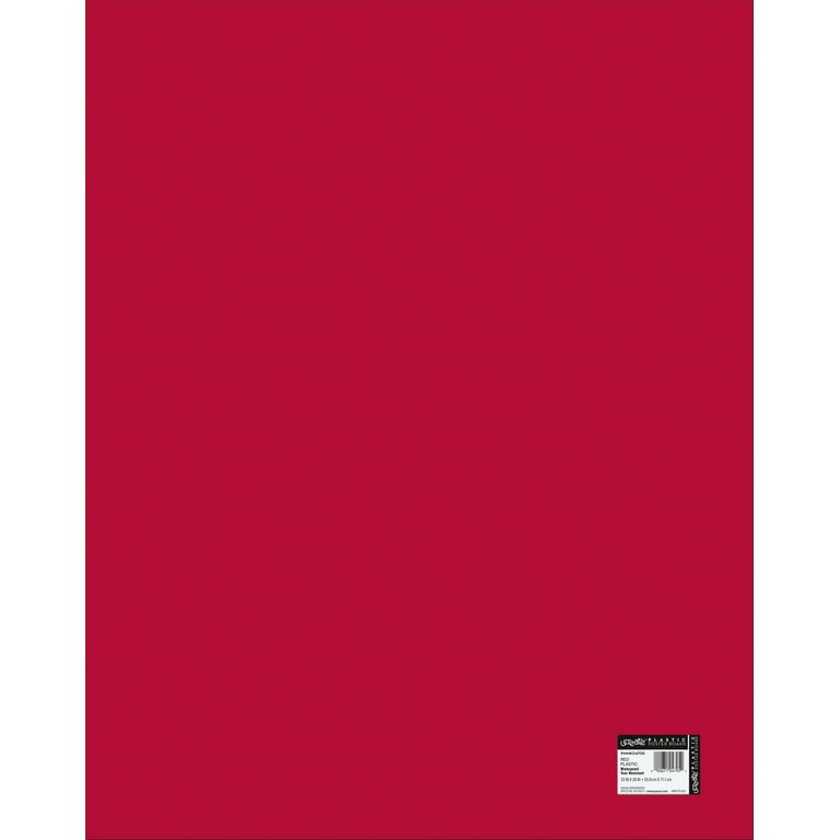 Pacon Plastic Poster Board, 22 x 28, Red, 25/Carton