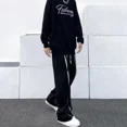thumbnail image 4 of Pantalones de verano ajustados para hombre, pantalones de traje de pierna ancha con pliegues y trencilla, pantalones de licra, ropa de primavera, oferta de moda, pantalones casuales finos, 4 of 5